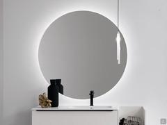 Specchiera da bagno rotonda Circle dall'importante diametro 120 cm con retroilluminazione perimetrale Led