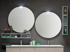 Coppia di specchiere rotonde Circle con faretti Point