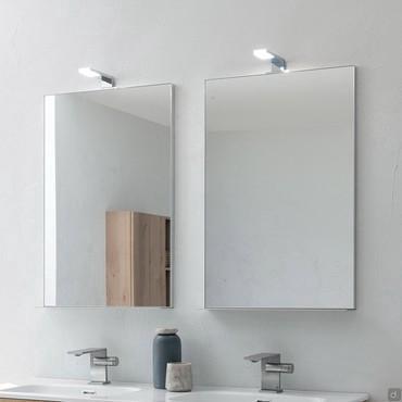 Specchio per bagno con luce applicata Wap