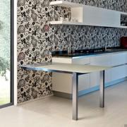 Penisola per cucina allungabile Dant nella versione rettangolare sagomata