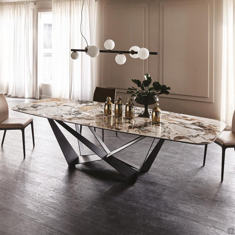 Tavolo di design in vetroceramica Skorpio di Cattelan 