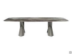 Tavolo Mad Max di Cattelan con piano "a botte" in vetro CrystalArt CY02