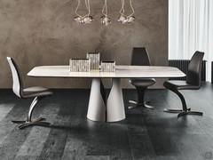 Piano rettangolare sagomato in differenti finiture pietra Keramik