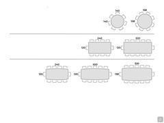 Tavolo Atrium di Cattelan con piano in pietra Keramik - Schema posti tavolo