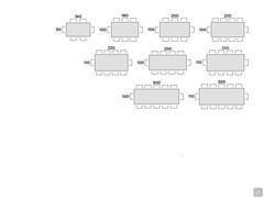 Tavolo Caracas con piano fisso - Schema posti tavolo