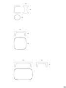 Tavolino da salotto in stile moderno Ratio - schema dimensionale