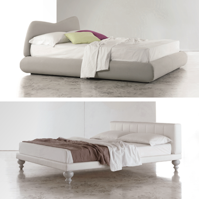 Double and single upholstered beds