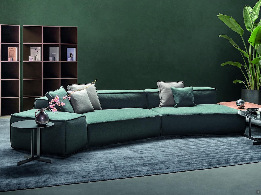 canapé modulable vert émeraude Peanut BX