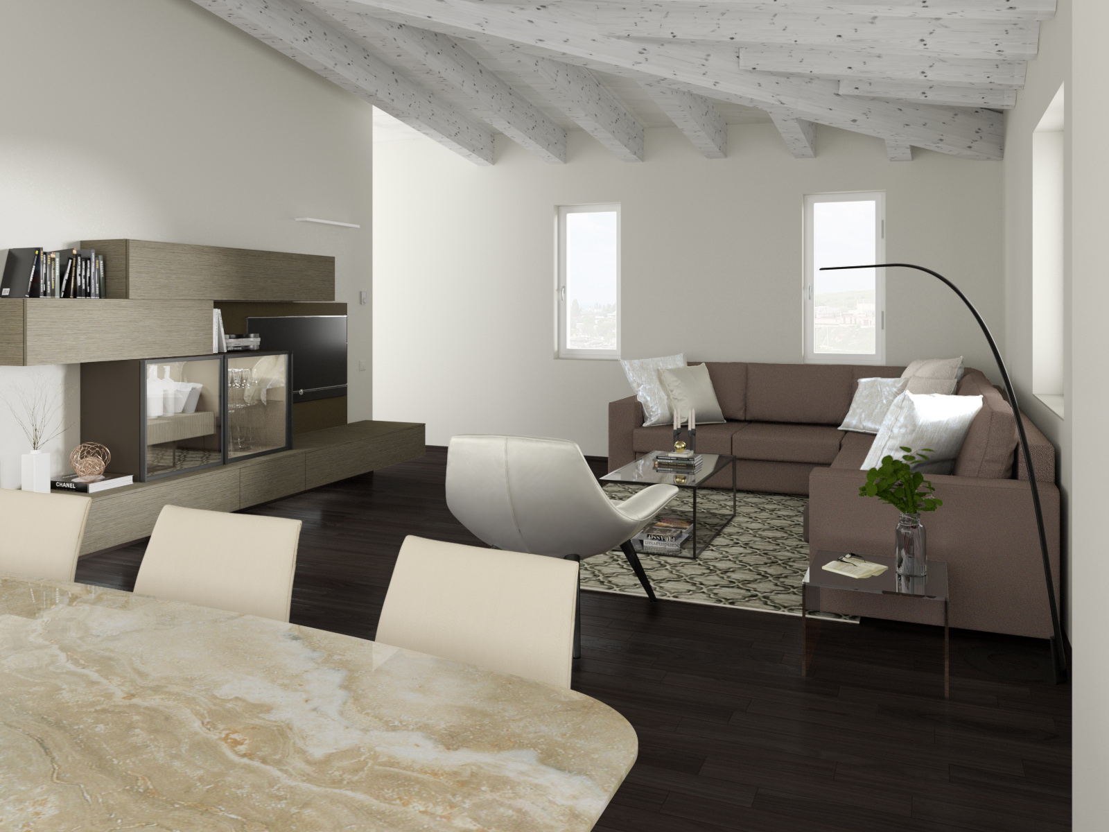 Con Parquet Chiaro Salotti Moderni Bianchi Arredare Un Soggiorno