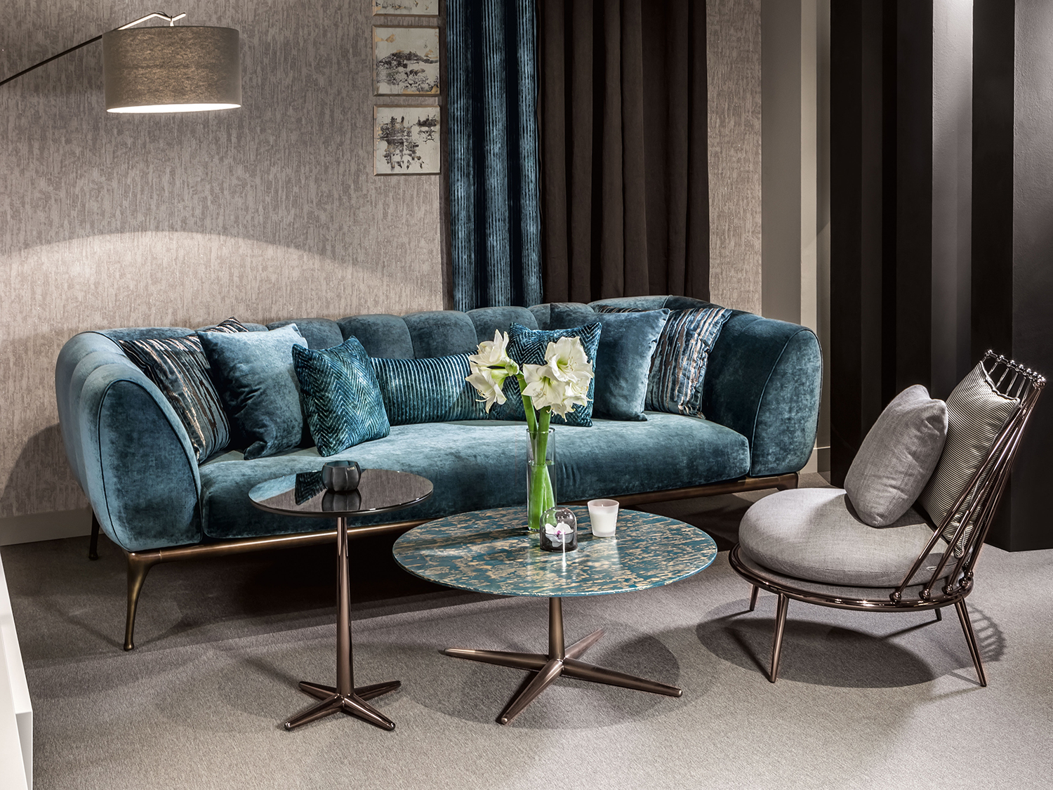 Stile Classico Salotti Classici In Velluto Stile Contemporaneo