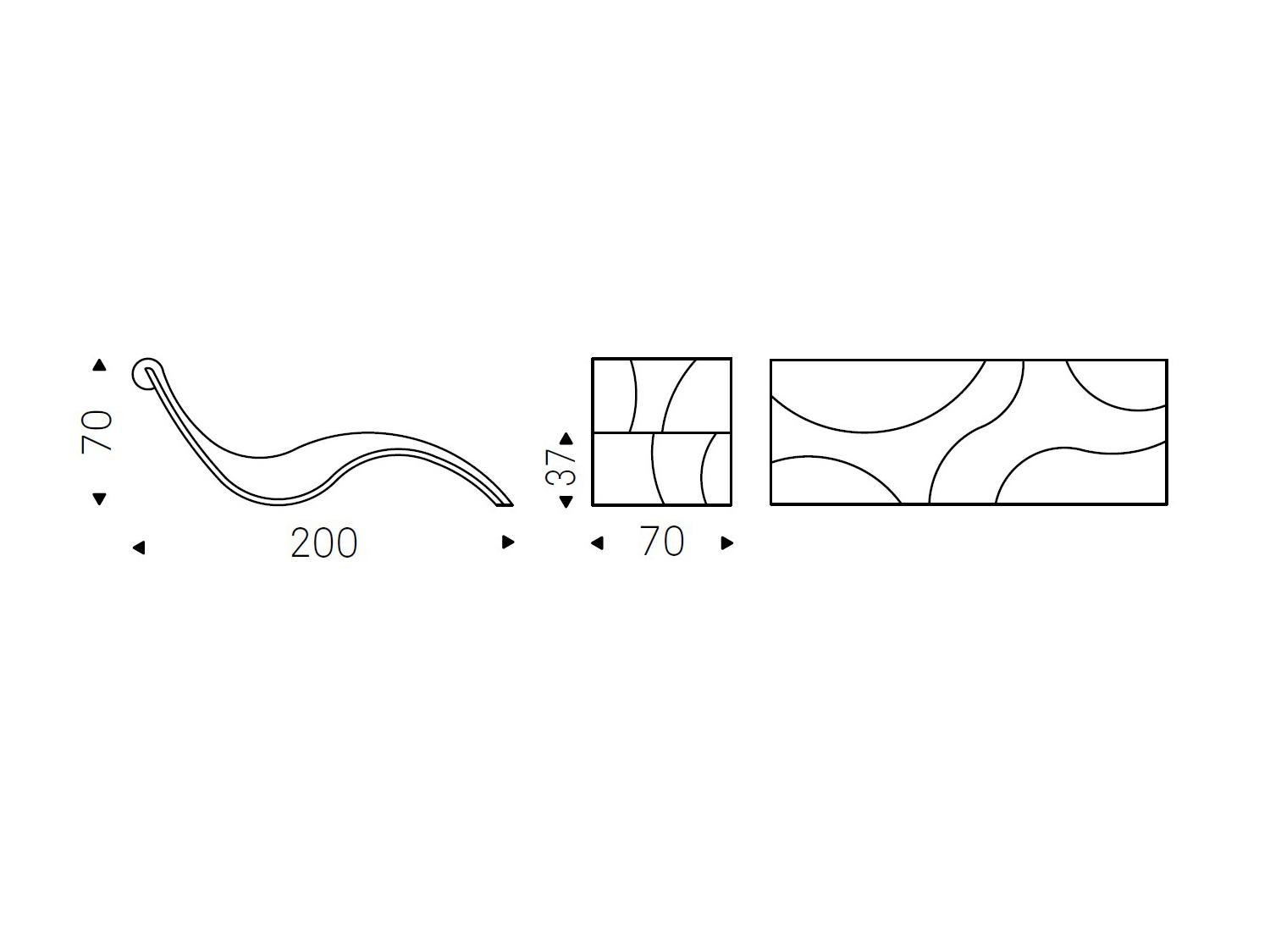 Chaise longue design courbe Sylvester