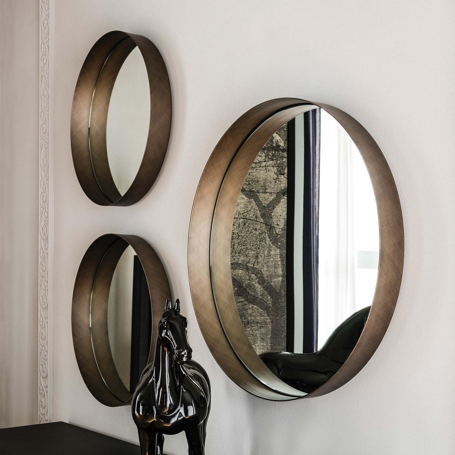Miroir Décoratif Mural design italien Circles, décoré à la main