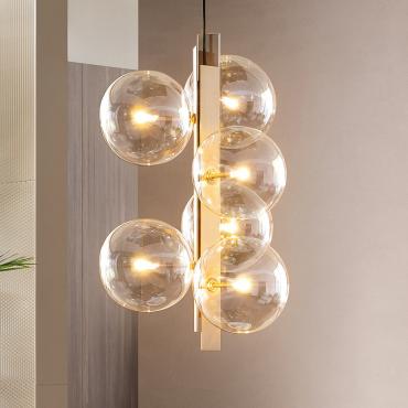 Lampe suspension à boules en verre Bon Ton de Bonaldo