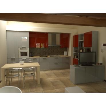 Open Space 3D Design - kitchen environment render