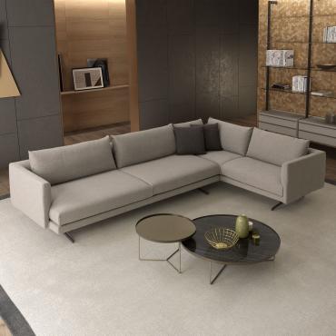 Canapé composable design en style loft Jude - assise profonde 110 ou 90 cm
