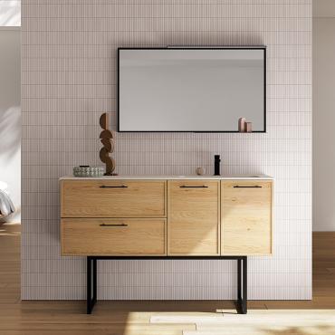 Meuble salle de bain 140 cm sur pied N105 Frame