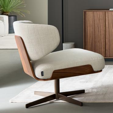 Fauteuil de salon pivotant de style nordique Olos par Bonaldo