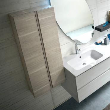 Mobile colonna per bagno Atlantic - finitura larice nobilitato 420 Snow White