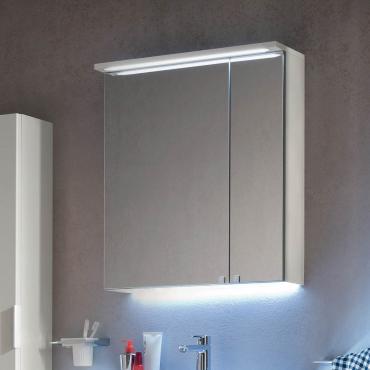 Specchiera bagno con contenitore Simply - cm 50 con faretto Tod