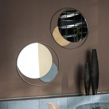 Miroir avec structure ronde Circe de Cantori