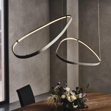 Lampada led circolare in metallo Magellano di Cattelan