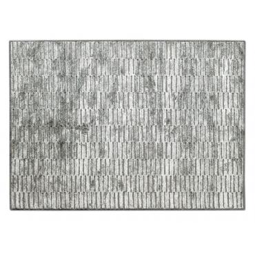 Tappeto rettangolare in lana e viscosa slavato Marek di Cattelan. Superficie irregolare con disegno in rilievo, disponibile in due dimensioni. 