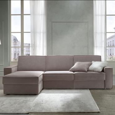 Canapé lit avec chaise longue Roulette