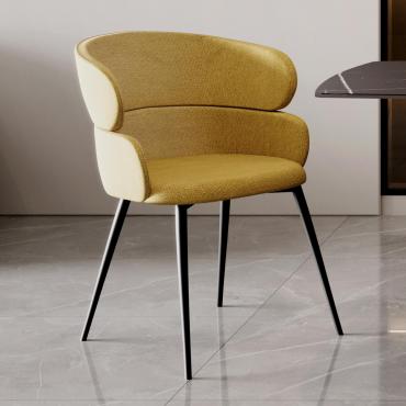 Chaise enveloppante Diane à dossier haut