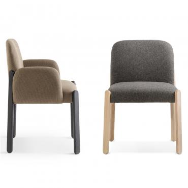 Myla Chaise basse souple avec pieds fins