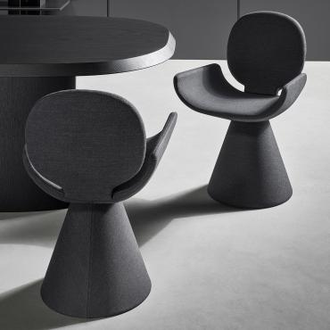 Chaise-fauteuil de table ergonomique design Youpi de Bonaldo