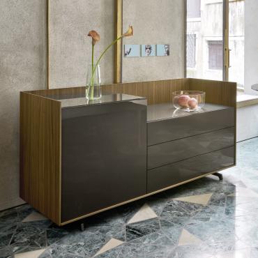 Credenza moderna con vano a giorno Columbus Low