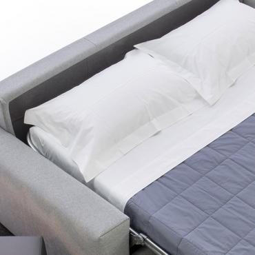 Completo letto in cotone bianco BonneNuit e quilt trapuntato in cotone