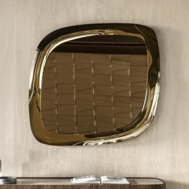 Miroir mural avec cadre bombé Platinum