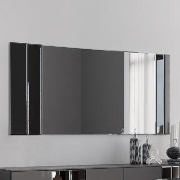 Miroir mural horizontal avec panneaux latéraux Essenza