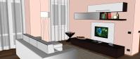 Progettazione 3D Soggiorno/Salotto - vista soggiorno