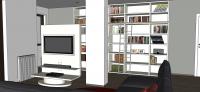 Progettazione 3D Soggiorno/Salotto - dettaglio porta tv