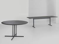 Table ronde ou rectangulaire de style industriel design Graphic pour les salles à manger modernes