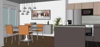 Projet 3D Open Space - vue salle à manger