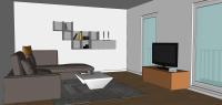 Projet 3D Open Space - vue salon relax
