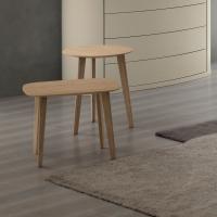 Table de chevet moderne en bois Icaro, disponible en 3 dimensions