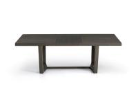 Table rectangulaire en bois extensible Paros avec système d'allongement central