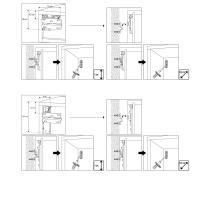 Éléments avec tiroirs Plan - support de fixation au mur