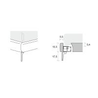 Schémas et Dimensions - Modèle avec cadre de lit et pieds
