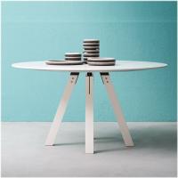 Table à manger ronde en bois Eight, disponible en deux dimensions