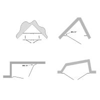 Exemples de niches de forme irrégulière qui peuvent être fermées et utilisées avec le meuble de rangement d'angle sur mesure Lounge