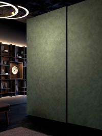 Composition de l'armoire Rover Lounge revêtue de tissu avec deux portes coulissantes