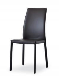 Keilir - Chaise entièrement en cuir dans la version sans accoudoirs avec dossier haut