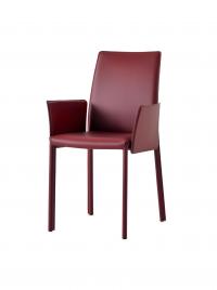Keilir - Chaise en cuir avec accoudoir entièrement revêtue