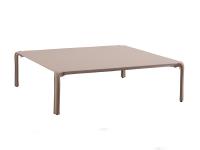 Elgon -Table basse carrée revêtue de cuir de 110 x 110 x H.32 cm