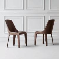 Chaise moderne revêtue de cuir Lamina de Bonaldo 